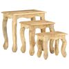 vidaXL Ensemble de tables gigognes 3 pcs bois de manguier massif