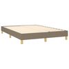 vidaXL Sommier &agrave; lattes de lit avec matelas LED Taupe 140x200 cm Tissu