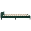 vidaXL Cadre de lit sans matelas vert fonc&eacute; 140x200 cm velours