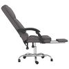 vidaXL Fauteuil de massage inclinable de bureau Gris Similicuir