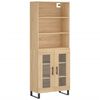 vidaXL Buffet haut Ch&ecirc;ne sonoma 69,5x34x180 cm Bois d'ing&eacute;nierie