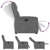 vidaXL Fauteuil inclinable gris fonc&eacute; tissu microfibre