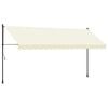 vidaXL Auvent r&eacute;tractable cr&egrave;me 400x150 m tissu et acier