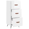 vidaXL Buffet Blanc brillant 34,5x34x90 cm Bois d'ing&eacute;nierie