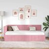 vidaXL Cadre de lit d'angle Rose 90 cm x 200 cm Velours