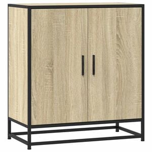 vidaXL Buffet ch&ecirc;ne sonoma 68x35x76 cm bois d'ing&eacute;nierie et m&eacute;tal