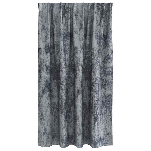 vidaXL Rideaux en velours 2 pcs Gris Argent&eacute; 140 x 140 cm Velours