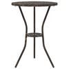 vidaXL Ensemble bistro de jardin 3 pcs Bronze Aluminium