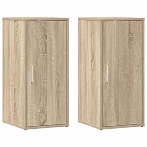 vidaXL Armoires &agrave; chaussures 2 pcs Ch&ecirc;ne sonoma 32x35x70 cm Agglom&eacute;r&eacute;