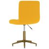 vidaXL Chaise pivotante de salle &agrave; manger Jaune Velours