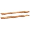 vidaXL &Eacute;tag&egrave;res flottantes 2 pcs 120x20x4 cm acacia massif &agrave; l'huile