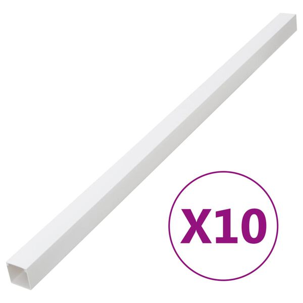 vidaXL Goulotte de c&acirc;ble 40x40 mm 10 m PVC