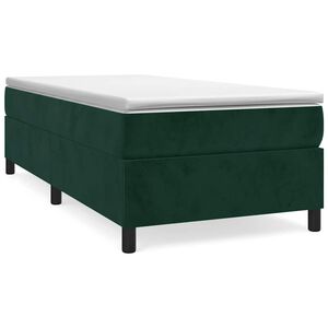 vidaXL Sommier &agrave; lattes de lit avec matelas Vert fonc&eacute; 100x200 cm