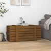 vidaXL Bo&icirc;te de rangement Marron miel 91x40,5x42 cm Bois massif pin