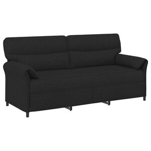 vidaXL Sofa 3 places Noir 198 x 83 x 95 cm Tissu