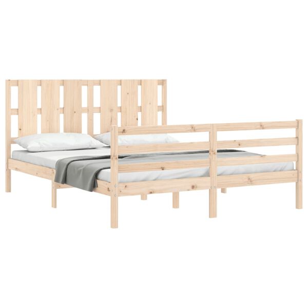 vidaXL Cadre de lit sans matelas 160x200 cm bois massif