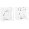 vidaXL Armoires murales 2 pcs blanc bois d'ing&eacute;nierie