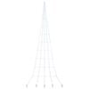 vidaXL Arbre de No&euml;l LED avec piquets au sol Blanc froid 511 cm m&eacute;tal