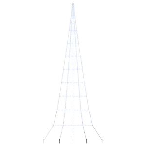 vidaXL Arbre de No&euml;l LED avec piquets au sol Blanc froid 511 cm m&eacute;tal
