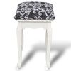 vidaXL Tabouret de coiffeuse Noir Tissu