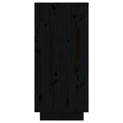 vidaXL Buffet Noir 31,5x34x75 cm Bois massif de pin