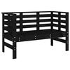 vidaXL Banc de jardin noir 111,5x53x71 cm bois massif de pin