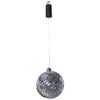 Luxform Lampe suspendue &agrave; LED &agrave; piles Ball Swirl Argent&eacute;