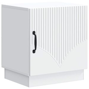 vidaXL Table de chevet Blanc 43 x 34,5 x 47 cm Bois d'ing&eacute;nierie
