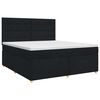 vidaXL Lit boxspring avec matelas Noir 140 x 200 cm Tissu