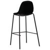 vidaXL Chaises de bar lot de 4 noir tissu