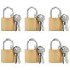 vidaXL U Lock avec Cl&eacute;s 6 pc Laiton Fer