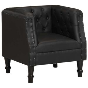 vidaXL Fauteuil Noir Cuir véritable