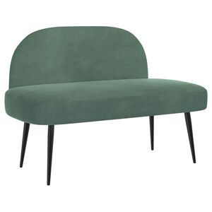 vidaXL Banc rembourr&eacute; avec dossier Vert marin 110 x 60 x 76 cm Velours