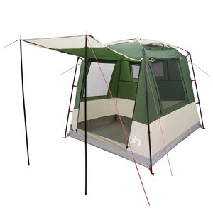 vidaXL Tente de f&ecirc;te 4 personne Vert Polyester 185T avec rev&ecirc;tement PU