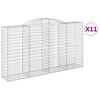 vidaXL Paniers &agrave; gabions arqu&eacute;s 11 pcs 300x50x160/180 cm Fer galvanis&eacute;