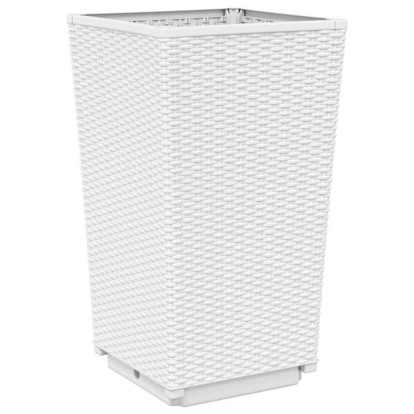 vidaXL Jardini&egrave;res 4 pcs blanc 32,5x32,5x57 cm polypropyl&egrave;ne