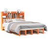 vidaXL Lit biblioth&egrave;que sans matelas cire marron 160x200 cm pin massif