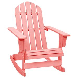 vidaXL Chaise &agrave; bascule de jardin Adirondack bois de sapin massif rose