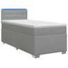 vidaXL Lit de box spring avec matelas et LED Gris clair 80 x 200 cm