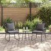 vidaXL Ensemble de salle à manger pour jardin 3 pcs Noir et anthracite