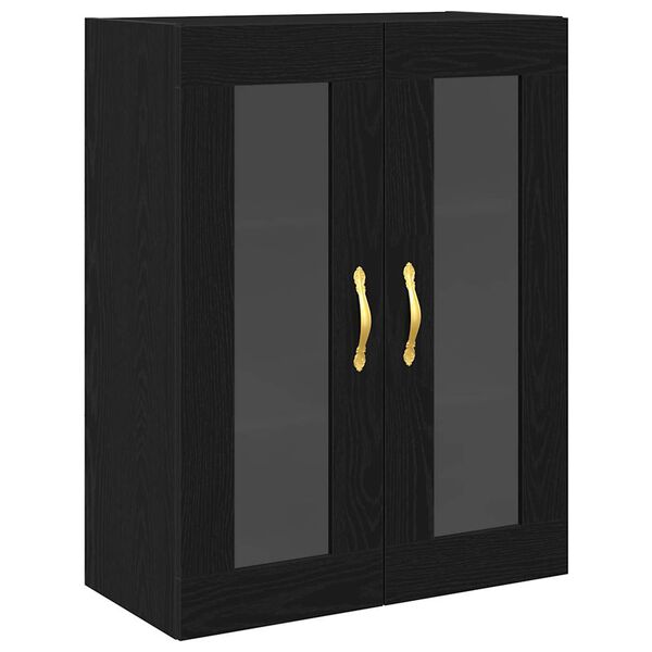 vidaXL Meuble mural Ch&ecirc;ne noir 69,5 x 34 x 90 cm Bois d'ing&eacute;nierie