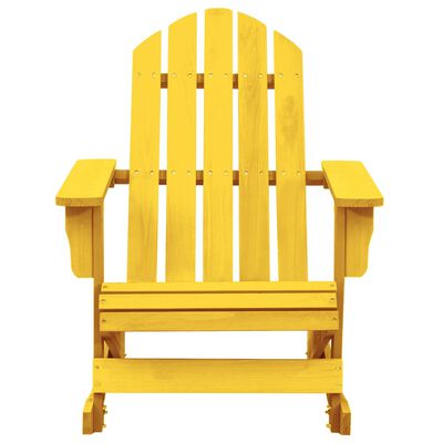 vidaXL Chaise à bascule de jardin Adirondack bois de sapin jaune