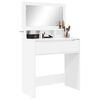 vidaXL Tables de maquillage pour chambre avec tiroir Blanc brillant