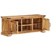 vidaXL Meuble TV 110x35x45 cm bois massif de manguier brut