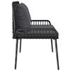 vidaXL Banc de jardin Noir et anthracite Rotin synthétique et acier