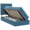 vidaXL Lit avec rangement et matelas Bleu fonc&eacute; 90 x 190 cm Velours