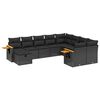 vidaXL Patio Sofa Set 8 place Black