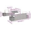 vidaXL Ensemble de salle &agrave; manger pour jardin 7 pcs Noir et Marron