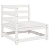 vidaXL Salon de jardin 3 pcs blanc bois de pin massif