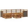 vidaXL Ensemble de canap&eacute;s d'ext&eacute;rieur 7 pc Naturel 59 x 59 x 37 cm